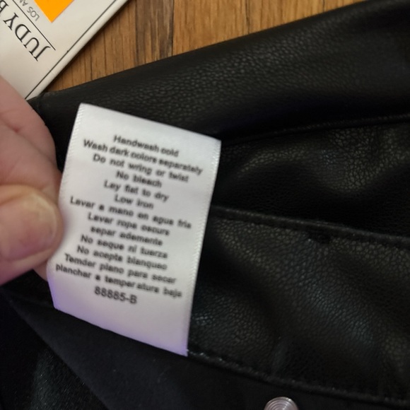 Judy Blue Black Bootcut Pants faux leather #NWT#slimming#Tummycontrol#trousers - Picture 6 of 8